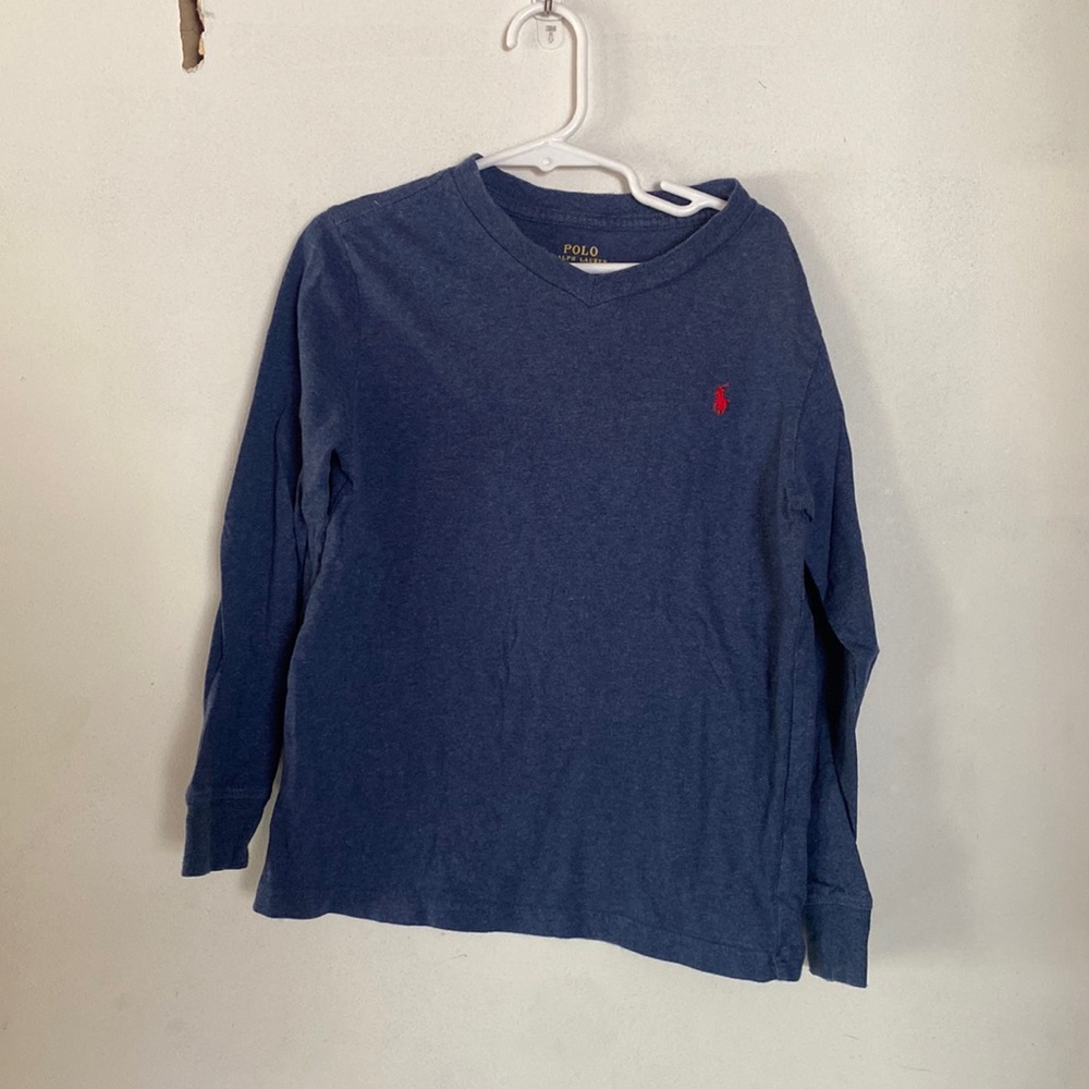 RL Polo v-neck tee boys size 7